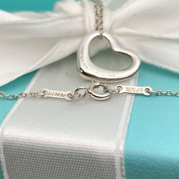 Tiffany & Co open heart Elsa Peretti 15mm silver 925 box / authentication - Picture 4 of 7